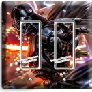 DARK SIDE DARTH VADER FLAME SWORD STAR WARS 2 GFCI LIGHT SWITCH PLATE ROOM DECOR