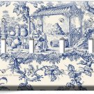 TOILE DE JOUY BLUE EUROPEAN PATTERN 4 GANG LIGHT SWITCH WALL PLATE HOME HD DECOR