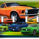 AMERICAN MUSCLE RACING CARS 4 GANG LIGHT SWITCH WALL PLATE NEW GARAGE SHOP DECOR AMERICAN MUSCLE RACING CARS 4 GANG LIGHT SWITCH WALL PLATE NEW GARAGE SHOP DECOR
