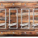 RUSTIC RANCH BARN RECLAIMED WOOD LIGHT SWITCH 4 GFCI PLATES LOG CABIN ROOM DECOR
