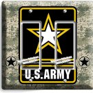 US ARMY STAR DIGITAL PIXEL CAMO 2 GFCI LIGHT SWITCH PLATE ROOM ART VETERAN DECOR