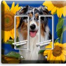 COLLIE DOG IN SUNFLOWERS LIGHT SWITCH 2 GFCI WALL COVER GROOMING PET SALON DECOR COLLIE DOG IN SUNFLOWERS LIGHT SWITCH 2 GFCI WALL COVER GROOMING PET SALON DECOR