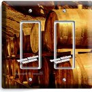 RUSTIC VINAGE WINERY CELLAR AGED WOOD WINE BARREL 2 GFI LIGHT SWITCH PLATE DECOR RUSTIC VINAGE WINERY CELLAR AGED WOOD WINE BARREL 2 GFI LIGHT SWITCH PLATE DECOR