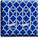 GEOMETRIC BLUE WHITE ARABIC PATTERN 2 GFCI LIGHT SWITCH WALL PLATE ROOM HD DECOR GEOMETRIC BLUE WHITE ARABIC PATTERN 2 GFCI LIGHT SWITCH WALL PLATE ROOM HD DECOR