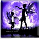 LITTLE FAIRY GIRLS PURPLE MOON 2 GANG LIGHT SWITCH WALL PLATE BEDROOM ROOM DECOR LITTLE FAIRY GIRLS PURPLE MOON 2 GANG LIGHT SWITCH WALL PLATE BEDROOM ROOM DECOR