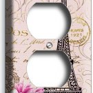 VINTAGE EIFFEL TOWER MAGNOLIA FLOWERS PARIS POST CARD OUTLET WALL PLATE ROOM ART VINTAGE EIFFEL TOWER MAGNOLIA FLOWERS PARIS POST CARD OUTLET WALL PLATE ROOM ART