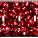 SWEET RED POMEGRANATE SEEDS 3 GANG LIGHT SWITCH PLATES KITCHEN DINING ROOM DECOR SWEET RED POMEGRANATE SEEDS 3 GANG LIGHT SWITCH PLATES KITCHEN DINING ROOM DECOR
