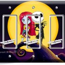 CUTE NIGHTMARE BEFORE CHRISTMAS JACK AND SALLY 3 ROCKER LIGHT SWITCH PLATE DECOR