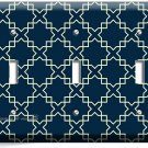 TEAL BLUE ARABIC TRELLIS PATTERN 3 GANG LIGHT SWITCH WALL PLATES ROOM HOME DECOR TEAL BLUE ARABIC TRELLIS PATTERN 3 GANG LIGHT SWITCH WALL PLATES ROOM HOME DECOR