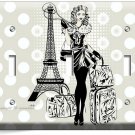PARIS SHOPPING TRAVEL GIRL 3 GANG LIGHT SWITCH WALL PLATE BEDROOM ROOM ART DECOR PARIS SHOPPING TRAVEL GIRL 3 GANG LIGHT SWITCH WALL PLATE BEDROOM ROOM ART DECOR