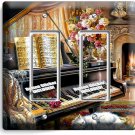GRAND PIANO KEYS BEETHOVEN FLOWERS VASE CAT 2 GFCI LIGHT SWITCH PLATE ROOM DECOR GRAND PIANO KEYS BEETHOVEN FLOWERS VASE CAT 2 GFCI LIGHT SWITCH PLATE ROOM DECOR
