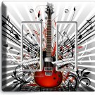 RED ELECTRIC GUITAR NOTES 2 GFCI LIGHT SWITCH WALL PLATE MUSIC STUDIO ROOM DECOR RED ELECTRIC GUITAR NOTES 2 GFCI LIGHT SWITCH WALL PLATE MUSIC STUDIO ROOM DECOR