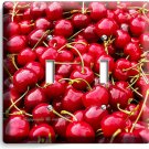 SWEET RED FARM CHERRIES 2 GANG LIGHT SWITCH PLATES KITCHEN DINING ROOM ART DECOR