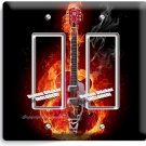 RED FLAME BASS ELECTRIC GUITAR 2 GFCI LIGHT SWITCH PLATE MUSIC STUDIO ROOM DECOR RED FLAME BASS ELECTRIC GUITAR 2 GFCI LIGHT SWITCH PLATE MUSIC STUDIO ROOM DECOR