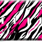 HOT PINK ZEBRA STRIPES ANIMAL PRINT 4 GANG LIGHT SWITCH WALL PLATE ROOM HD DECOR HOT PINK ZEBRA STRIPES ANIMAL PRINT 4 GANG LIGHT SWITCH WALL PLATE ROOM HD DECOR