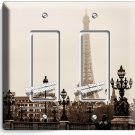RETRO ALEXANDRE III BRIDGE EIFFEL TOWER PARIS 2 GFCI LIGHT SWITCH PLATE ROOM ART RETRO ALEXANDRE III BRIDGE EIFFEL TOWER PARIS 2 GFCI LIGHT SWITCH PLATE ROOM ART