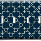 TEAL BLUE ARABIC TRELLIS PATTERN 4 GANG LIGHT SWITCH WALL PLATES ROOM HOME DECOR TEAL BLUE ARABIC TRELLIS PATTERN 4 GANG LIGHT SWITCH WALL PLATES ROOM HOME DECOR