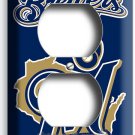 MILWAUKEE BREWERS BASEBALL TEAM OUTLET WALL PLATE SPORTS FAN MAN CAVE ROOM DECOR