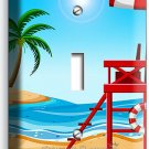 CALIFORNIA SUN PALM BEACH LIFEGUARD 1 GANG LIGHT SWITCH WALL PLATE ROOM HD DECOR
