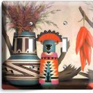 SOUTHWEST VASE KACHINA DOLL HOT PEPPERS 2 GANG LIGHT SWITCH WALL PLATE ART DECOR SOUTHWEST VASE KACHINA DOLL HOT PEPPERS 2 GANG LIGHT SWITCH WALL PLATE ART DECOR