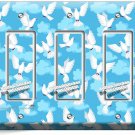 WHITE PEACE DOVES IN BLUES SKY CLOUDS 3 GFCI LIGHT SWITCH WALL PLATES ROOM DECOR WHITE PEACE DOVES IN BLUES SKY CLOUDS 3 GFCI LIGHT SWITCH WALL PLATES ROOM DECOR