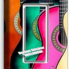 COLORFUL ACOUSTIC GUITARS 1 GFCI LIGHT SWITCH WALL PLATE MUSIC STUDIO ROOM DECOR COLORFUL ACOUSTIC GUITARS 1 GFCI LIGHT SWITCH WALL PLATE MUSIC STUDIO ROOM DECOR