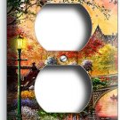 COLORFUL RETRO OLD NEW YORK CENTRAL PARK LAKE OUTLET WALL PLATES ROOM ART DECOR COLORFUL RETRO OLD NEW YORK CENTRAL PARK LAKE OUTLET WALL PLATES ROOM ART DECOR