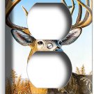 WHITETAIL DEER BUCK ANTLERS OUTLET WALL PLATE LOG CABIN ROOM FARM HOUSE HD DECOR