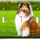 GORGEOUS ROUGH COLLIE DOG 3GANG LIGHT SWITCH WALL PLATE GROOMING PET SALON DECOR GORGEOUS ROUGH COLLIE DOG 3GANG LIGHT SWITCH WALL PLATE GROOMING PET SALON DECOR