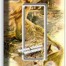 MERMAID GROOMING HAIR BY THE RIVER LIGHT SWITCH 1 GFCI PLATE BATHROOM ROOM DECOR