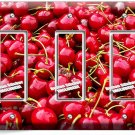 SWEET RED FARM CHERRIES 3 GFCI LIGHT SWITCH PLATES KITCHEN DINING ROOM ART DECOR