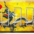 RUSTIC COLORFUL CHINESE DRAGON RED SUN 3 GFCI LIGHT SWITCH WALL PLATE ROOM DECOR RUSTIC COLORFUL CHINESE DRAGON RED SUN 3 GFCI LIGHT SWITCH WALL PLATE ROOM DECOR