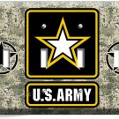 US ARMY STAR DIGITAL PIXEL CAMO 4 GANG LIGHT SWITCH PLATE ROOM ART VETERAN DECOR