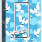 WHITE PEACE DOVES IN BLUES SKY CLOUDS 1 GFCI LIGHT SWITCH WALL PLATES ROOM DECOR WHITE PEACE DOVES IN BLUES SKY CLOUDS 1 GFCI LIGHT SWITCH WALL PLATES ROOM DECOR