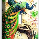 PEACOCKS LOVE BIRDS FLOWERS TREE LIGHT SWITCH 1 GANG WALL PLATES ROOM HOME DECOR