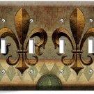 RUSTIC FLEUR DE LIS MEDIEVAL FLOWER 4 GANG LIGHT SWITCH WALL PLATE ROOM HD DECOR RUSTIC FLEUR DE LIS MEDIEVAL FLOWER 4 GANG LIGHT SWITCH WALL PLATE ROOM HD DECOR