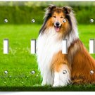 GORGEOUS ROUGH COLLIE DOG 4GANG LIGHT SWITCH WALL PLATE GROOMING PET SALON DECOR GORGEOUS ROUGH COLLIE DOG 4GANG LIGHT SWITCH WALL PLATE GROOMING PET SALON DECOR