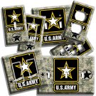 US ARMY STAR DIGITAL PIXEL CAMO LIGHT SWITCH OUTLET PLATE ROOM ART VETERAN DECOR