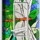 DRAGONFLY MOSAIC STAINED GLASS LOOK 1 GFCI LIGHT SWITCH WALL PLATE BEDROOM DECOR DRAGONFLY MOSAIC STAINED GLASS LOOK 1 GFCI LIGHT SWITCH WALL PLATE BEDROOM DECOR