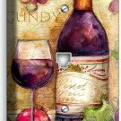 BURGUNDY WINE GLASS BOTTLE GRAPES PHONE TELEPHONE COVER PLATE KITCHEN ROOM DECOR
