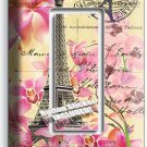 RETRO EIFFEL TOWER FLOWERS PARIS LOVE POST CARD 1 GFCI LIGHT SWITCH PLATES DECOR