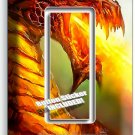 MYTHICAL FIRE BREATHING RED DRAGON 1 GFCI LIGHT SWITCH WALL PLATES ROOM HD DECOR