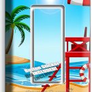 CALIFORNIA SUN PALM BEACH LIFEGUARD 1 GFCI LIGHT SWITCH WALL PLATE ROOM HD DECOR