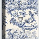 TOILE DE JOUY BLUE FRENCH PATTERN PHONE TELEPHONE COVER WALL PLATE HD ROOM DECOR TOILE DE JOUY BLUE FRENCH PATTERN PHONE TELEPHONE COVER WALL PLATE HD ROOM DECOR