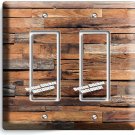RUSTIC RANCH BARN RECLAIMED WOOD LIGHT SWITCH 2 GFCI PLATES LOG CABIN ROOM DECOR