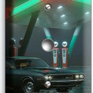 RETRO 50'S GAS STATION SPORT CAR NEON LIGHT DIMMER CABLE WALL PLATE GARAGE DECOR