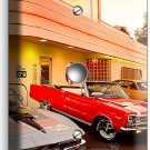 RETRO 50'S DINER CARS ROUTE 66 NEON LIGHT DIMMER CABLE WALL PLATE ROOM ART DECOR