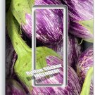 SMALL PURPLE STRIPED EGGPLANT 1 GFCI LIGHT SWITCH WALL PLATES KITCHEN HOME DECOR