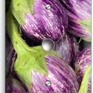 SMALL PURPLE STRIPED EGGPLANT LIGHT DI MMER CABLE WALL PLATES KITCHEN HOME DECOR SMALL PURPLE STRIPED EGGPLANT LIGHT DI MMER CABLE WALL PLATES KITCHEN HOME DECOR