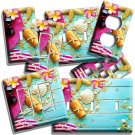 SUNGLASSES HAT SEA SHELLS LIGHT SWITCH OUTLET PLATES BEACH HOUSE BATHROOM DECOR SUNGLASSES HAT SEA SHELLS LIGHT SWITCH OUTLET PLATES BEACH HOUSE BATHROOM DECOR